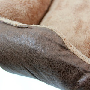 Faux Fur Dog Bed in Brown by Actiaspet
