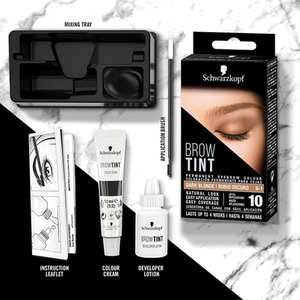 Schwarzkopf Brow Tint Professional Black Permanent Eyebrow Dye Tinting Kit - Black / 3cm / 0.04kg by Schwarzkopf