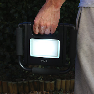 TIME LED 10w Rechargeable Folding Flood Light - Black by TIMELED