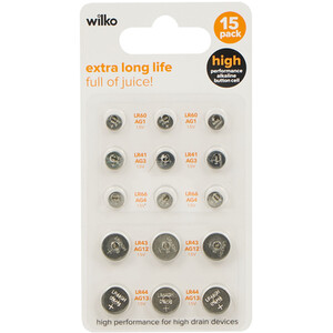 Pack of 15 Watch Cells