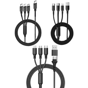 3in1 Nylon Weaving Charging Cable mix