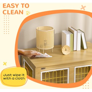 Dog Crate Furniture End Table with Soft Cushion by PawHut