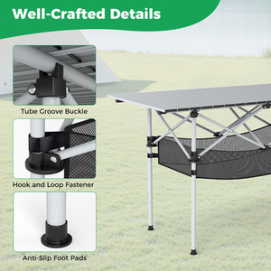 Patio Folding Camping Table by Costway