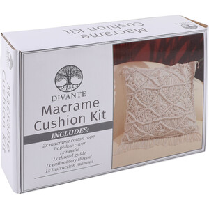 Macrame Cushion Kit - White