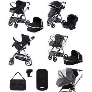 3 in 1 Deluxe Pushchair Stroller by Bambico