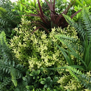 Premium Artificial Green Plant Living Wall Panel 50cm x 50cm - Carnival D - Green by True Products