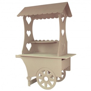 KuKoo Mini Candy Cart Wedding Sweet Stall - Brown by Kukoo