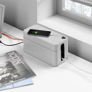 Durable CAVOLINE Cable Management Box - Grey / 292mm by Durable