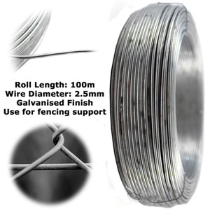 Tension Straining Wire Steel 100m x 2.5mm - Silver by Actiasgear