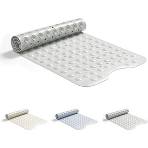 Bath Mat With Suction Cup Drainage Holes