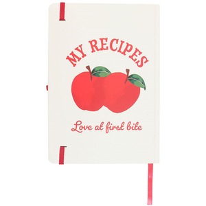 My Recipes Apple Notebook with Pen - A5 by Kingsbury Gifts