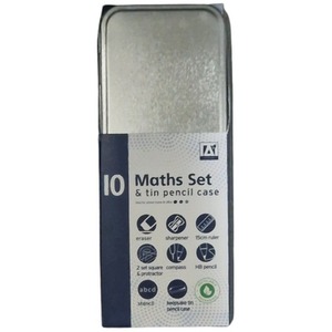 Maths set for secondary school kids - Silver / Maths Kit only by LOS Select