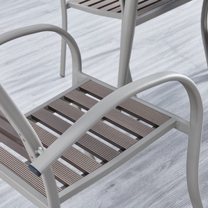 Delamere 80x80cm Patio Table and 4 Chair Set - Brown by Artemis Home