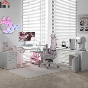 LED Galaxy Gaming Desk - White by Chilli Seating