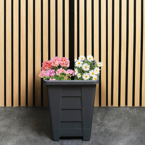 Solar Crystal Effect Post Light - Black