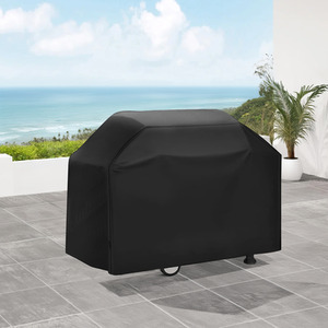 Waterproof Dustproof BBQ Grill Cover - Black / 170cm by lifeideas