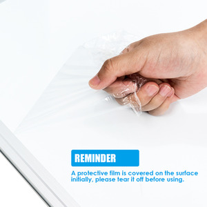 Wall Mounted Dry Erase Board - White by Costway