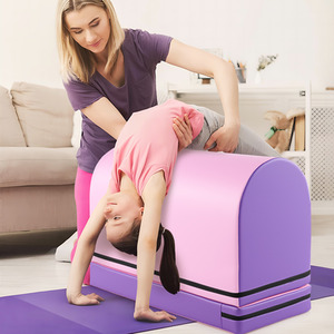 Mailbox Tumbling Mat Gymnastics Vaulting Box - Purple & Pink by Costway