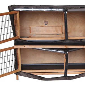 Wooden Small Animal Hutch 4ft Two Tier - Natural / 122cm by Actiaspet