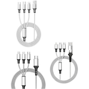 3in1 Nylon Weaving Charging Cable mix