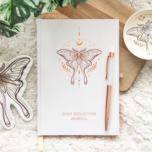 Luna Moth Daily Reflection Notebook - Journal - A5 by Kingsbury Gifts
