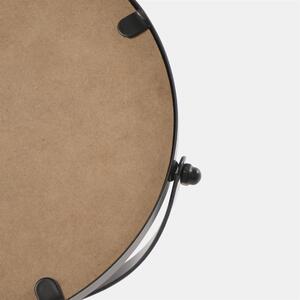 Round Bathroom Mirror Free Standing Vanity - Black by OHS