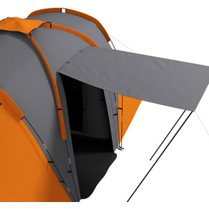 Outsunny 4-6 Man Tunnel Tent with 2 Bedroom and Living Area, Grey and Blue by Outsunny