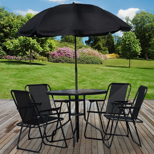 6 Piece Garden Furniture Set - Black by Garden Mile