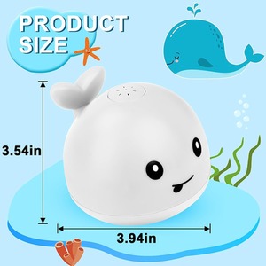 Whale Spray Water Swimming LED Light Up Sprinkler Toy - White