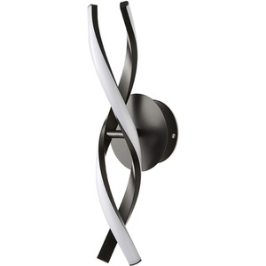 Infinity IP44 Rated Double Twist Integrated LED Wall Ceiling Light - Matte Black by ValueLights