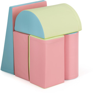 5-Piece Foam Baby Climb and Crawl Activity Play Set - Pink by Costway