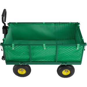 Garden Trolley With Shelf Max. 550Kg - Green by tectake