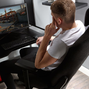 XRocker Messina Chenille Gaming Chair - Black by X Rocker