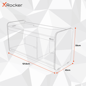 X Rocker Electra TV Media Unit with NEO Motion SYNC - WHITE by X Rocker
