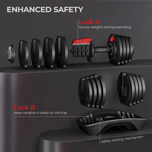 12-in-1 Adjustable Free Weight Dumbbells Set for Home Gym - Black / 18kg by Yaheetech