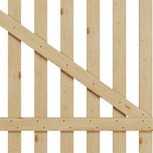 Solid Wood Garden Gate with Z-Shaped Structure by Livingandhome