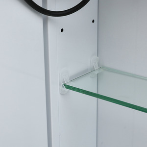 Frameless LED Mirror Cabinet with Adjustable Lighting - Silver by Livingandhome