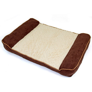 Deluxe Orthopaedic Dog Bed in Suede Brown - Brown / L by Actiaspet