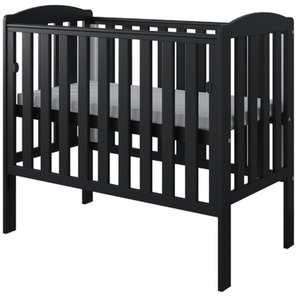 Waffi Space Saver Cot Black with Mattress - Black by Viculii