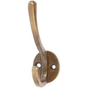 25x80mm Hat Coat Hook - Brass by Hammer and Tongs
