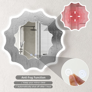 Bathroom Illuminated Vanity Mirror - Silver by Costway