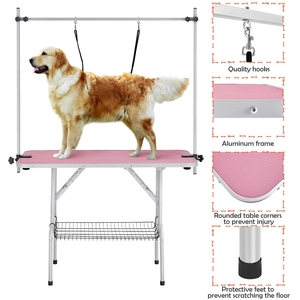 Yaheetech Dog Grooming Table with Adjustable Arm - Pink by Yaheetech