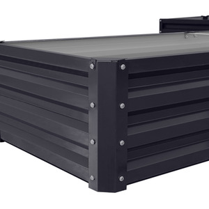 L-Shaped Galvanized Steel Raised Garden Bed by Livingandhome