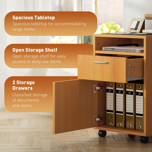 HOMCOM Filing Cabinet With Drawer by HOMCOM
