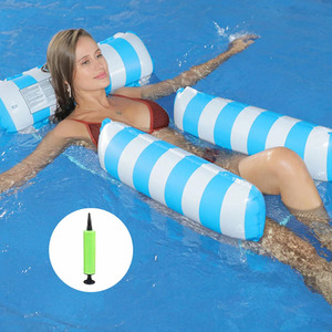 2 pcs Inflatable Water Hammock Pool Chair - blue