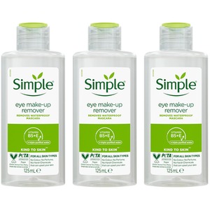 Simple Kind to Skin Eye Make-Up Remover for Sensitive Skin, 125ml - Buy 3 / 3 by Simple