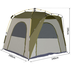 Outsunny Five Man Pop Up Tent - Army Green by Outsunny