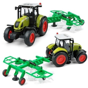 2Pcs Farm Tractor Toy Truck Set - Multicolour / Tractor and Rake by Big Daddy