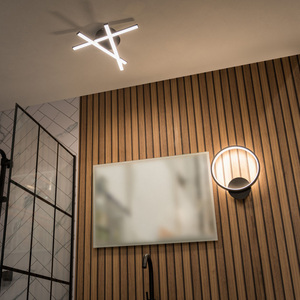 Infinity IP44 Rated 3 Arm Adjustable Integrated LED Ceiling Light - Matte Black by ValueLights