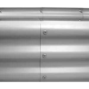 Rounded Galvanised Steel Raised Garden Bed - 120cm x 60cm - 2pc - Silver by Harbour Housewares